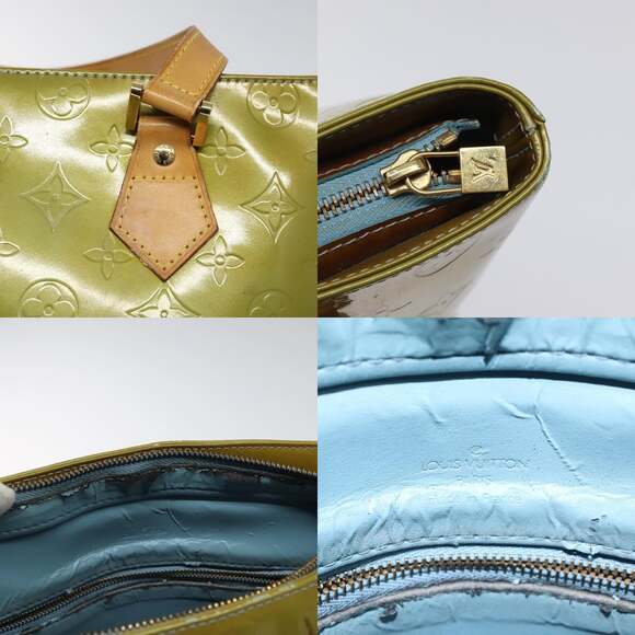 LOUIS VUITTON Monogram Vernis Houston Hand Bag Baby Blue M91005 - Picture 11 of 13